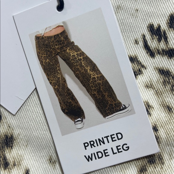 Refrain wide leg print jeans size 7 NWT - Picture 8 of 10
